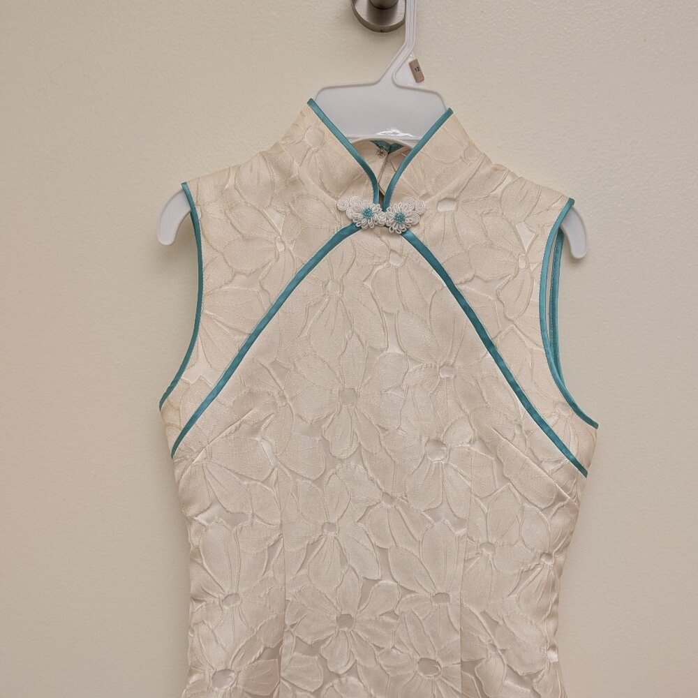 Fuschia Lane White Qipao